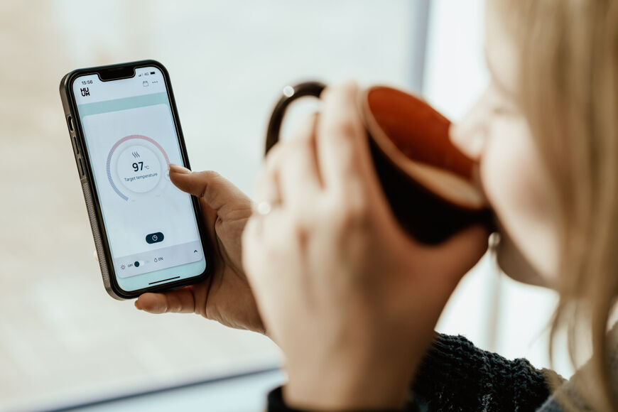 HUUM UKU app woman HUUM UKU app woman change sauan temperature
